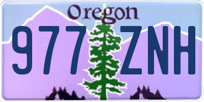 OR license plate 977ZNH