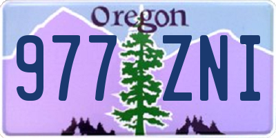 OR license plate 977ZNI