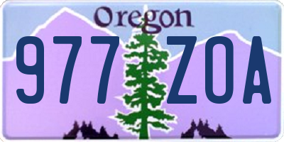 OR license plate 977ZOA