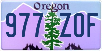 OR license plate 977ZOF