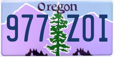 OR license plate 977ZOI