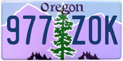 OR license plate 977ZOK