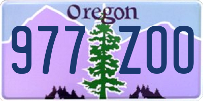 OR license plate 977ZOO