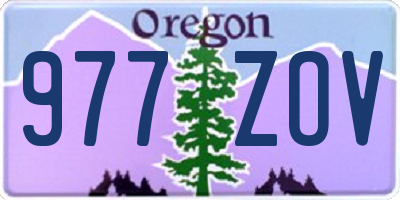 OR license plate 977ZOV