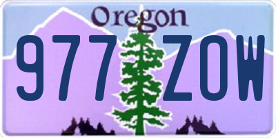 OR license plate 977ZOW