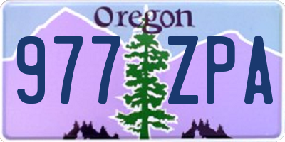 OR license plate 977ZPA