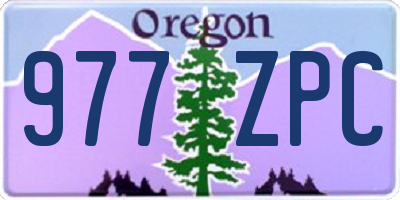 OR license plate 977ZPC
