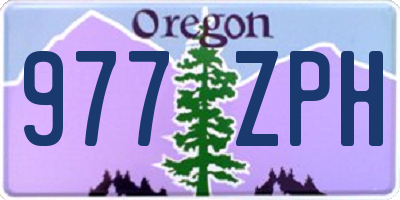 OR license plate 977ZPH