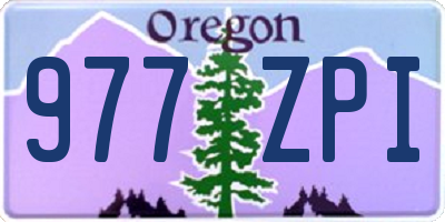 OR license plate 977ZPI
