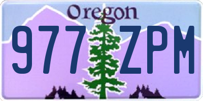 OR license plate 977ZPM