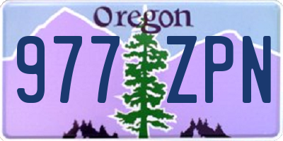 OR license plate 977ZPN
