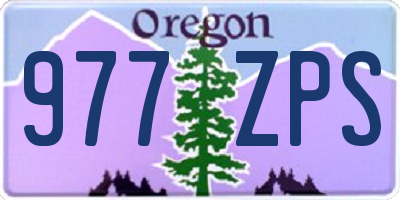OR license plate 977ZPS