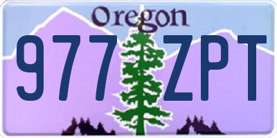 OR license plate 977ZPT