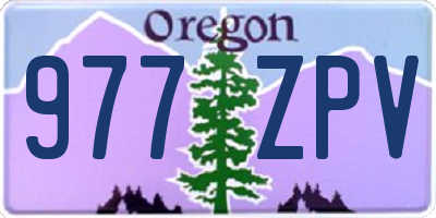 OR license plate 977ZPV