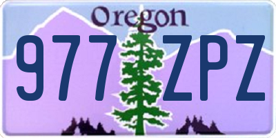 OR license plate 977ZPZ
