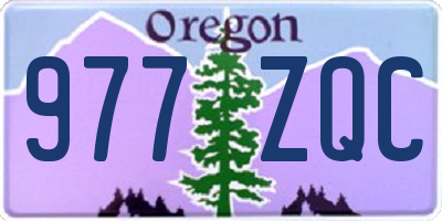 OR license plate 977ZQC