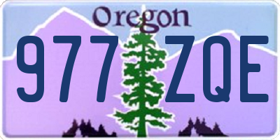 OR license plate 977ZQE