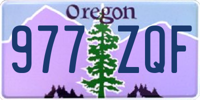 OR license plate 977ZQF