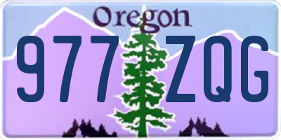 OR license plate 977ZQG