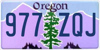 OR license plate 977ZQJ