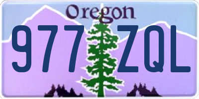 OR license plate 977ZQL