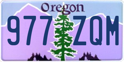 OR license plate 977ZQM