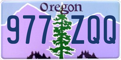 OR license plate 977ZQQ