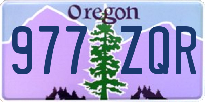OR license plate 977ZQR