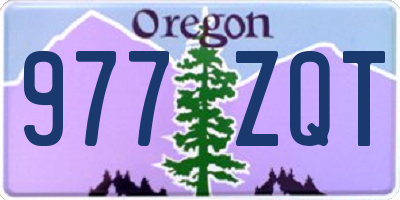 OR license plate 977ZQT