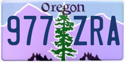 OR license plate 977ZRA