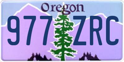 OR license plate 977ZRC