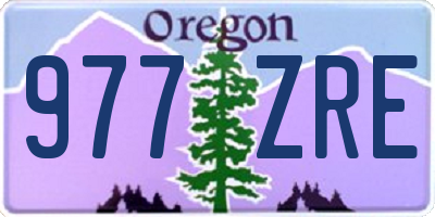 OR license plate 977ZRE