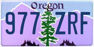OR license plate 977ZRF