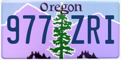 OR license plate 977ZRI