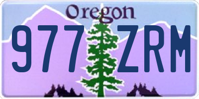 OR license plate 977ZRM