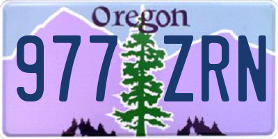 OR license plate 977ZRN