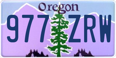 OR license plate 977ZRW