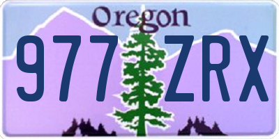 OR license plate 977ZRX