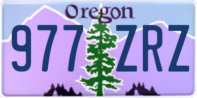 OR license plate 977ZRZ