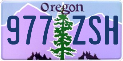 OR license plate 977ZSH