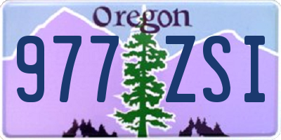 OR license plate 977ZSI