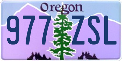 OR license plate 977ZSL