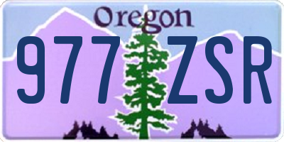 OR license plate 977ZSR