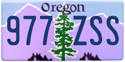 OR license plate 977ZSS