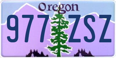 OR license plate 977ZSZ