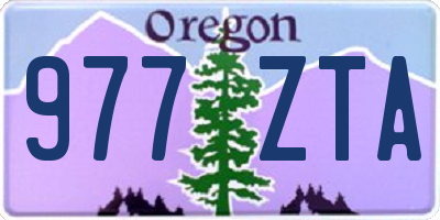 OR license plate 977ZTA