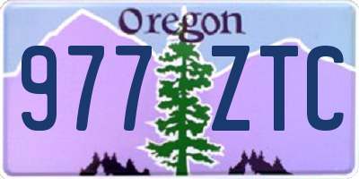 OR license plate 977ZTC