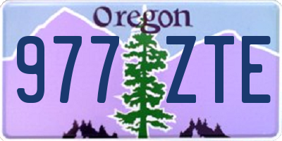 OR license plate 977ZTE