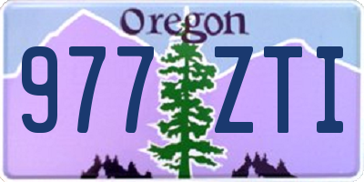 OR license plate 977ZTI