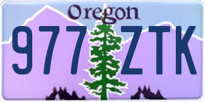 OR license plate 977ZTK